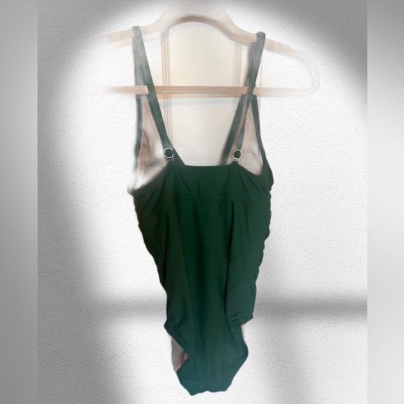 Dark green one piece sol bathing suit size small - Picture 2 of 4